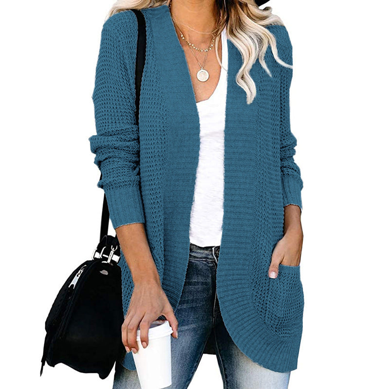 Streetwave Women's Knit Cardigan With Pockets Open Front For Cozy Everyday Style