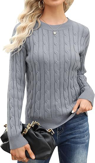 Street-Wave Women's Cable Knit Sweater Soft Cotton Blend For Comfortable Everyday Wear Timeless Chic Pullover