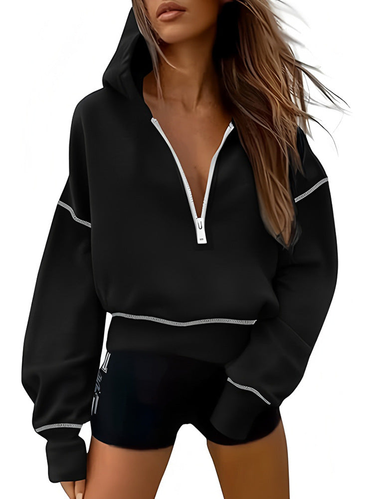 Street Wave Women Sporty Hoodie Pullover Soft Fleece For Women Athletes Training