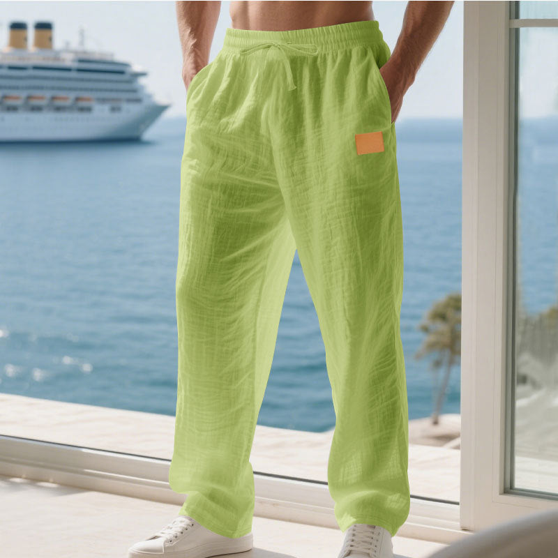 Streetwave Mens Lightweight Linen Summer Pants Breathable Comfort For Warm Weather