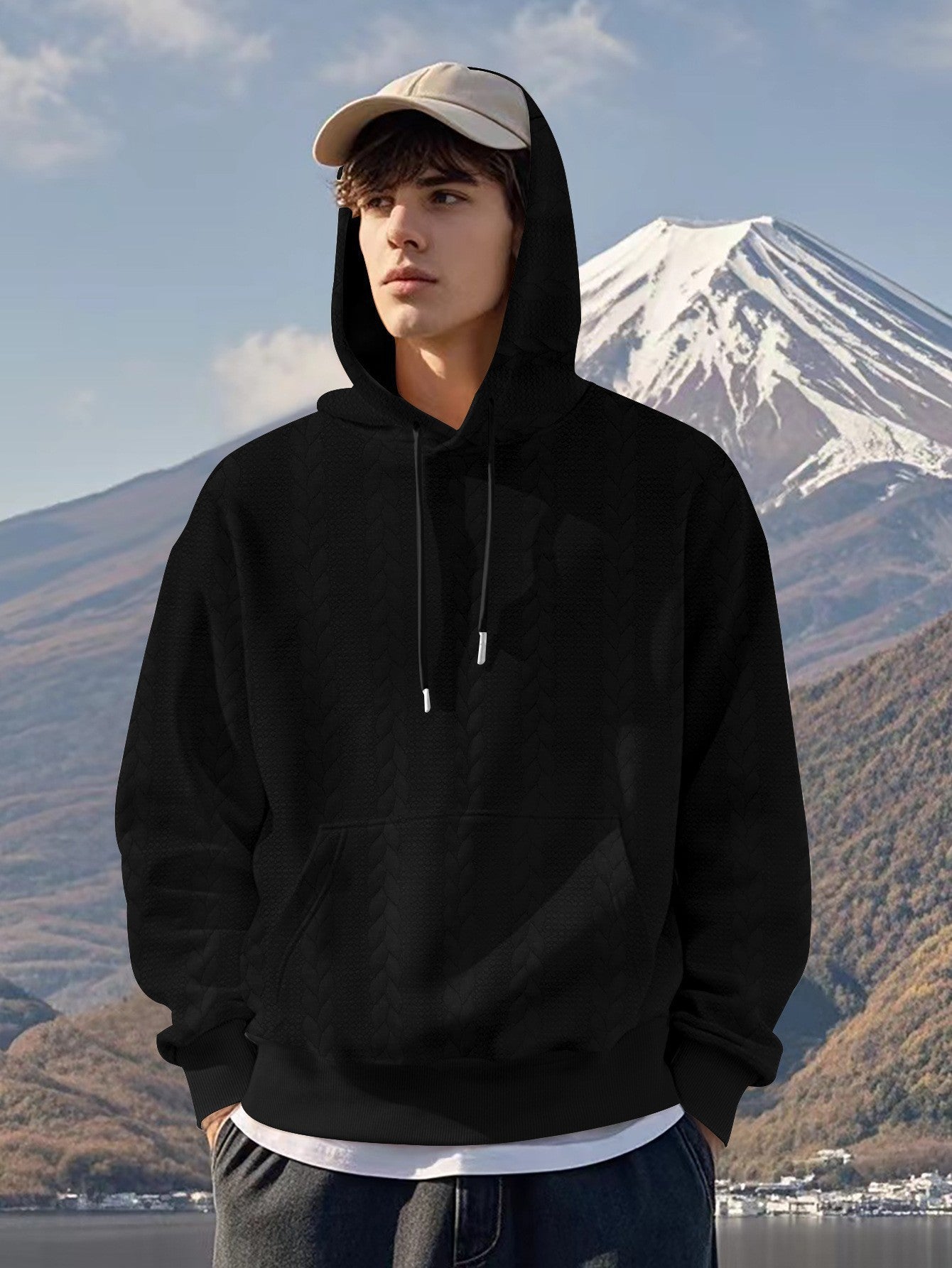 Streetwave Men's Hoodie With Structured Design And Kangaroo Pocket For Everyday Comfort