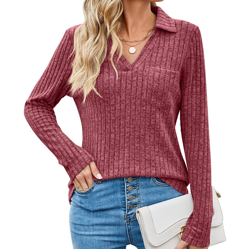 Street Wave Elegant Knit Sweater With Structured Ribbed Design For Women Premium Quality Everyday Wardrobe Essential