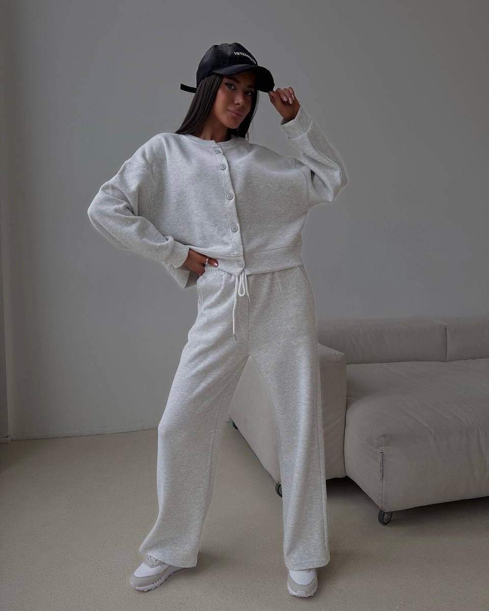 Street Wave Women's Casual Cardigan And Jogger Set Cozy Soft Breathable Loungewear For Everyday Style
