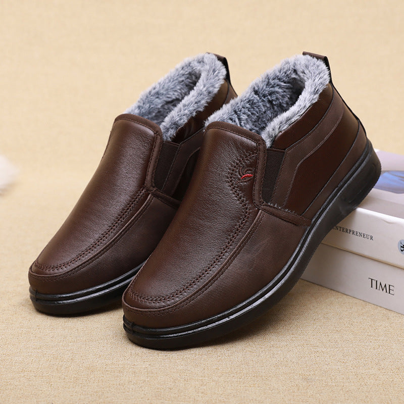 Street Wave Mens Warm Winter Boots With Premium Water Repellent Leather And Soft Fur Lining For Cold Weather