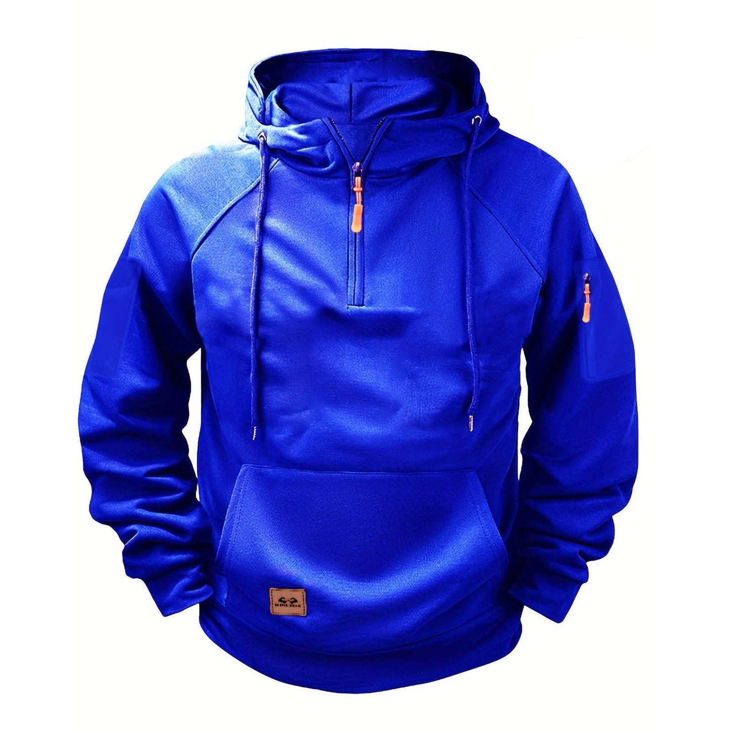 Street-wave Men's Zip Hoodie Sweatshirt With Front Kangaroo Pocket And Adjustable Hood