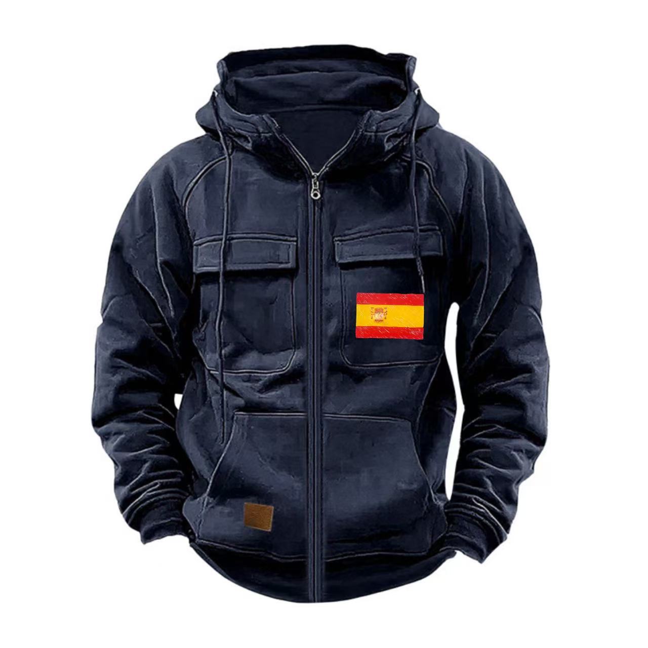 Street Wave Mens Functional Jacket With Multiple Pockets For Urban Daily Wear Everyday Comfort