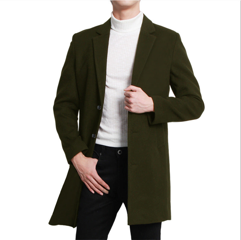Street-Wave Men's Elegant Long Blazer With Modern Cut And Double Button Closure For All Occasions