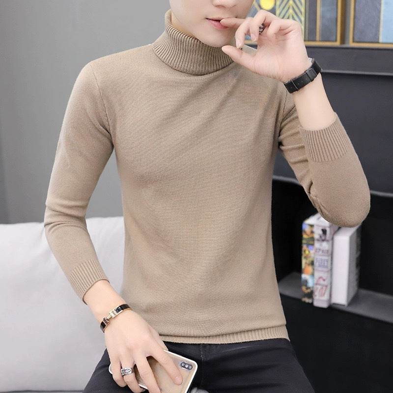 Street-wave Mens Turtleneck Sweater Comfortable Warm Cotton Blend Cozy Fit For Men