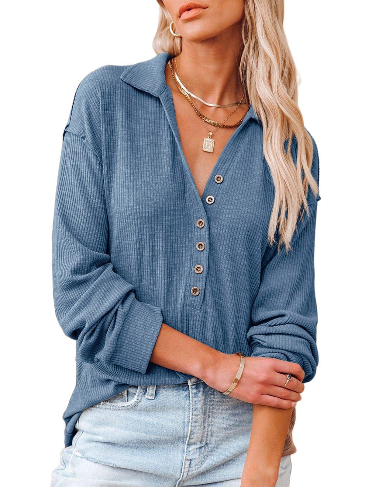 Street-wave Women's Button Front Shirt With Textured Pattern For Casual Comfort