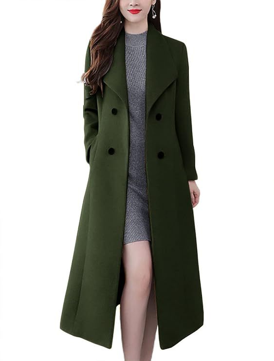 Street-Wave Women's Long Wool Coat for Elegant Warmth on Cold Days and Timeless Style