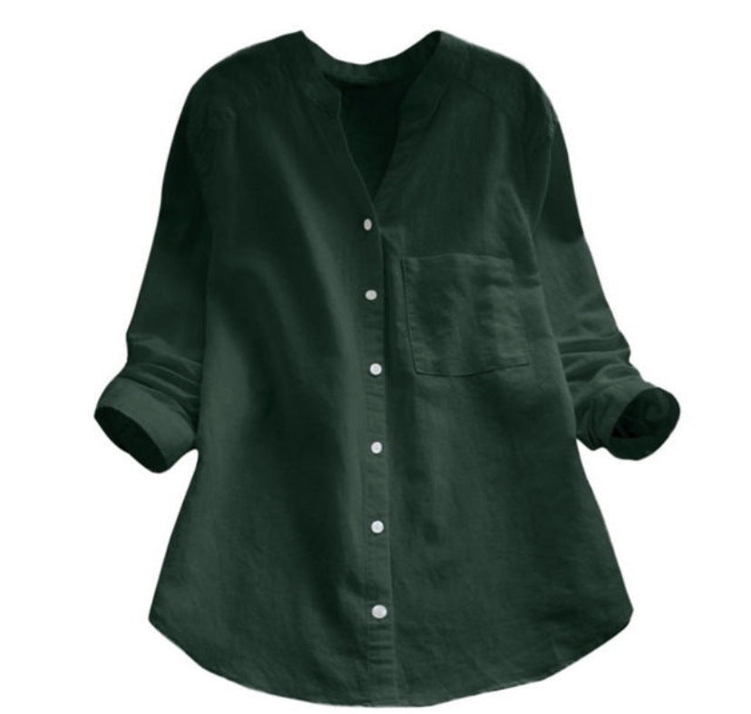 Street-Wave Women's Blouse With Elegant Button Placket And Modern Fit, Breathable Lightweight Fabric, Ideal For Work