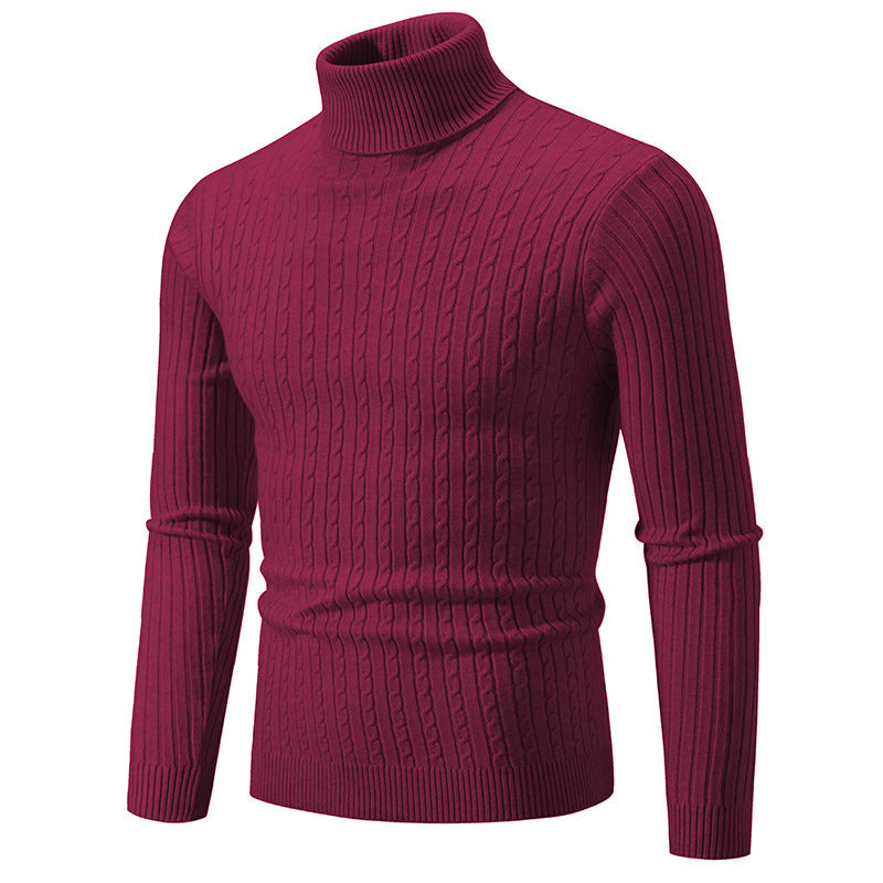 Streetwave Mens Knit Turtleneck Sweater Cozy Versatile Warmth For Office And Casual Wear
