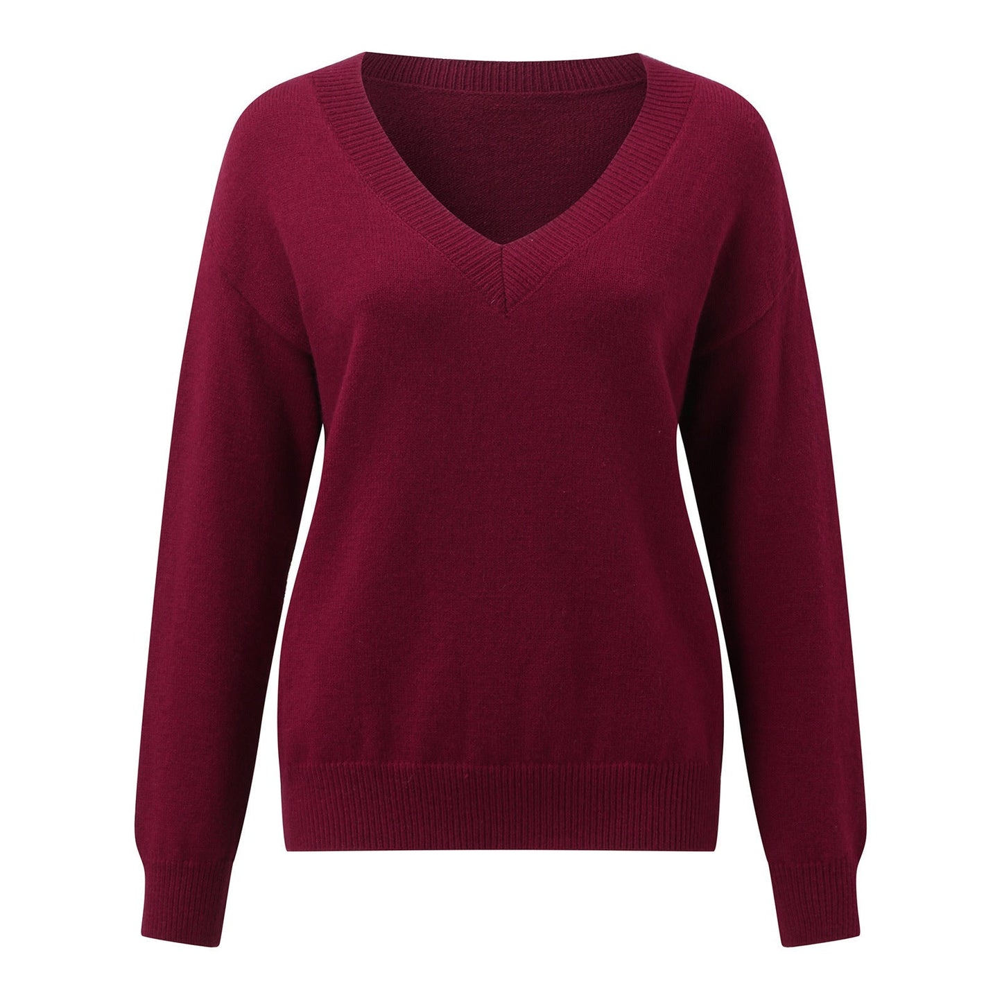 Street-wave Women's V-Neck Sweater Soft Cozy Knit for Elegant Everyday Comfort and All Day Wear