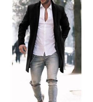 Streetwave Manhattan Coat For Men Slim Fit With Side Pockets Elegant Winter Style