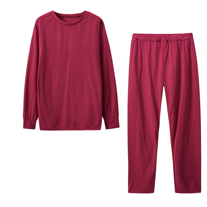 Street-wave Women's Long Sleeve Pajama Set With Elastic Pants Cozy Breathable Sleepwear