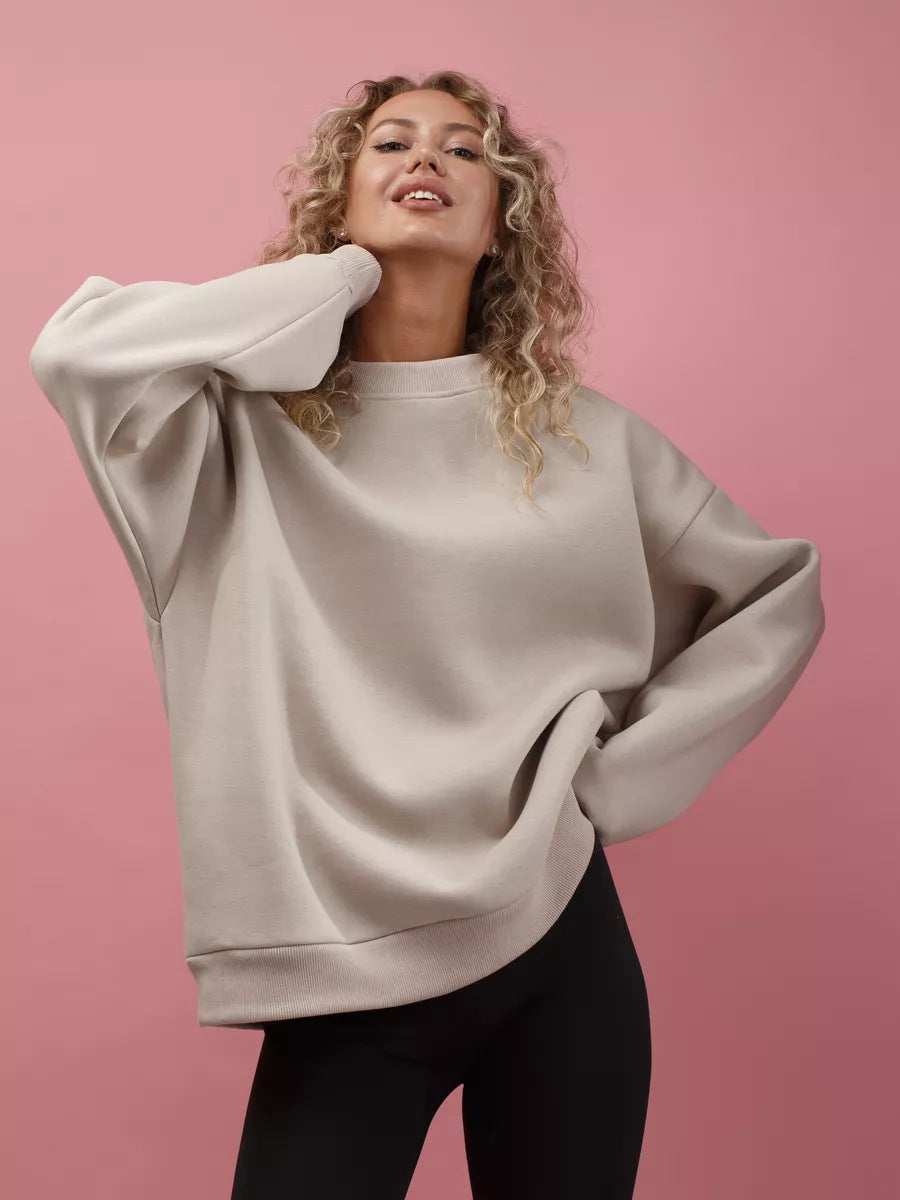 Street-Wave Women's Oversized Comfort Sweatshirt Soft Breathable Cozy Fit for Casual and Active Days