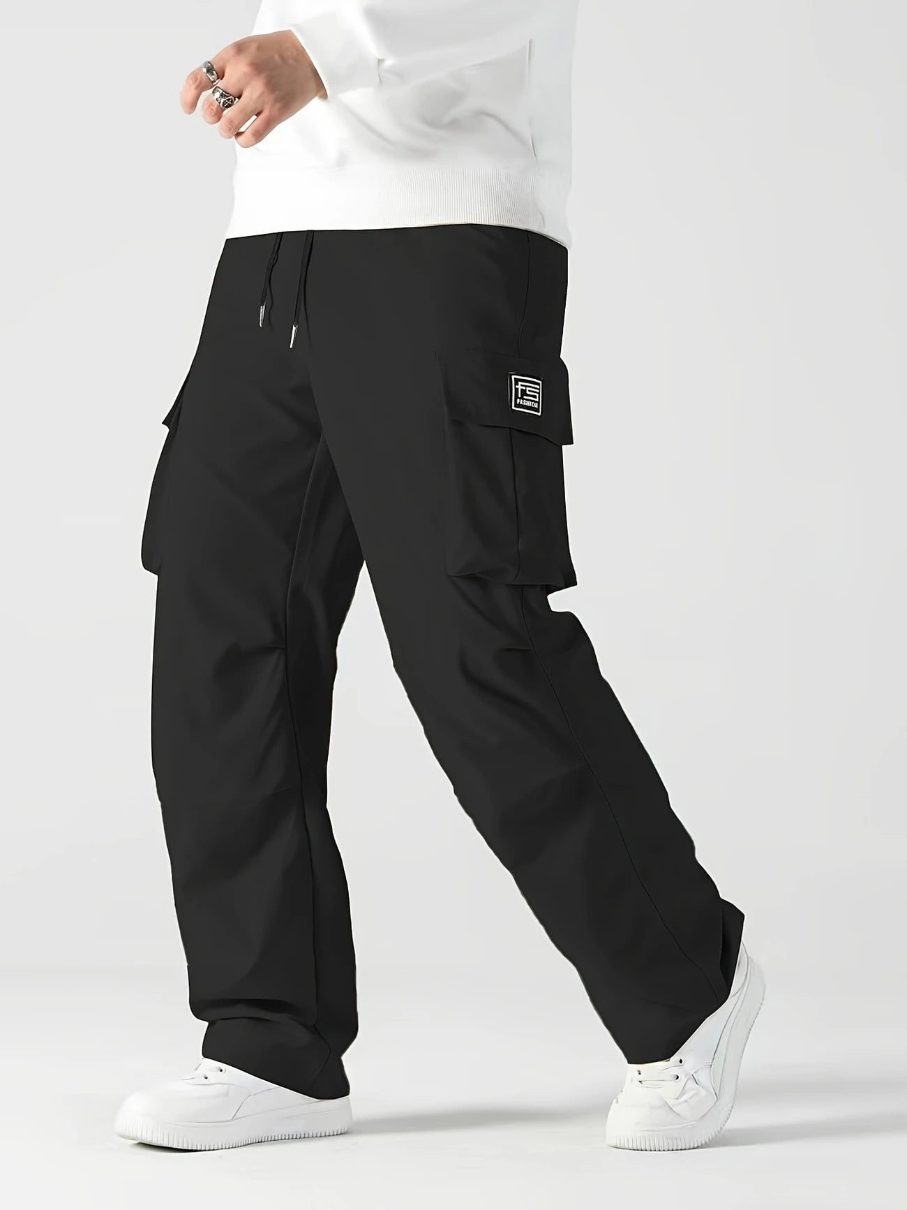 Street-Wave Men's Cargo Pants With Multifunctional Pockets And Elastic Waistband For Active Living