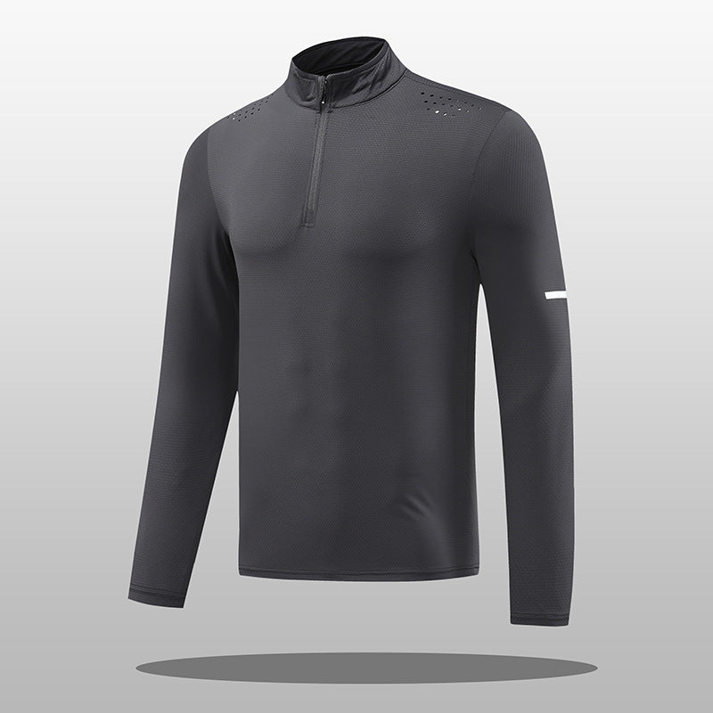 Streetwave Mens Quarter Zip Long Sleeve Shirt Breathable Moisture Wicking For Running Outdoors
