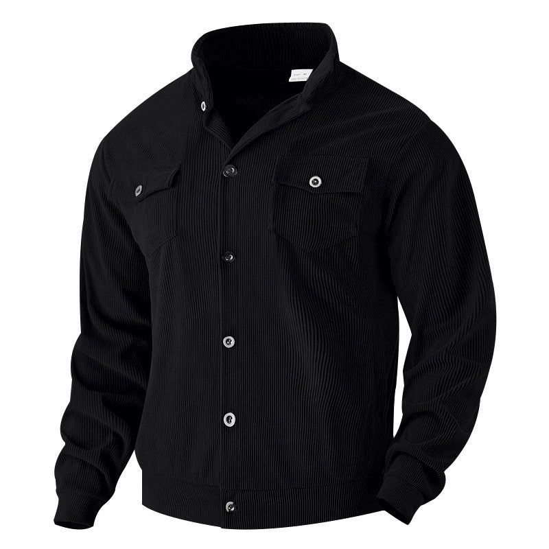 Street-wave Timeless Vintage Style Men's Jacket With Practical Pockets And Structured Fabric