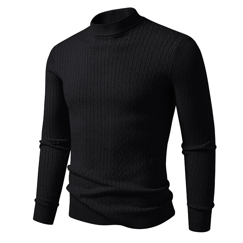 Mens Cable Knit Turtleneck Sweater Streetwave Warm Cozy Premium Quality Classic Fit For Men