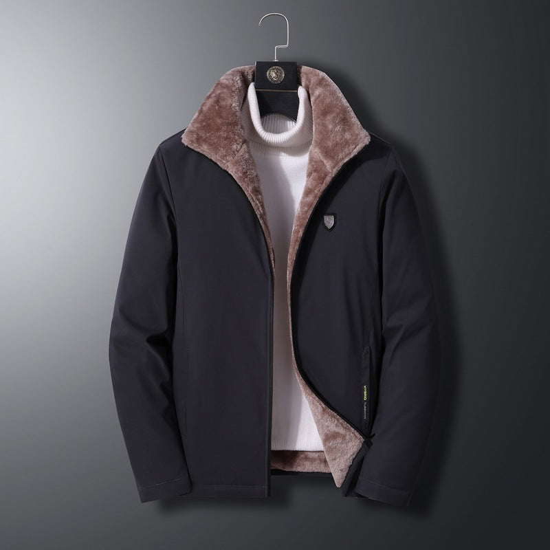 Street-Wave Mens Parka Jacket Water Resistant Faux Fur Lined Winter Coat