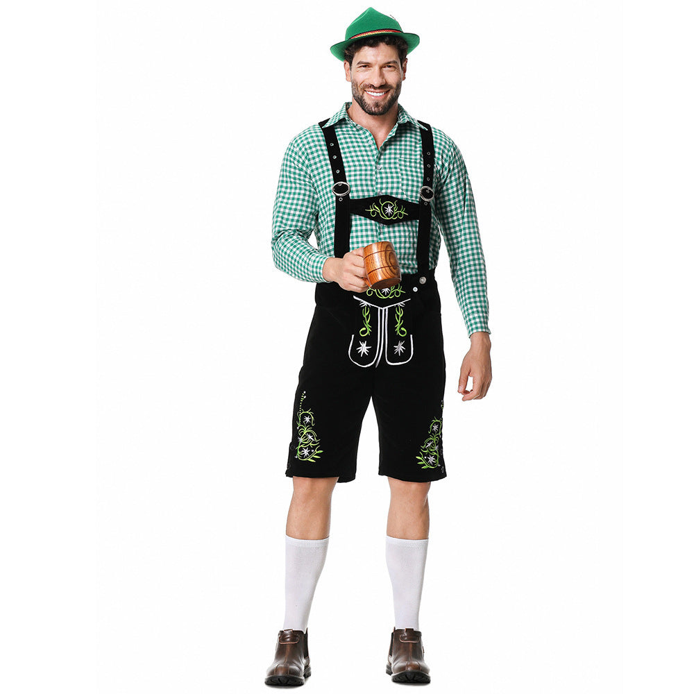 Heidi Men's Trachten Outfit With Embroidered Detailing Durable Fabric For Oktoberfest