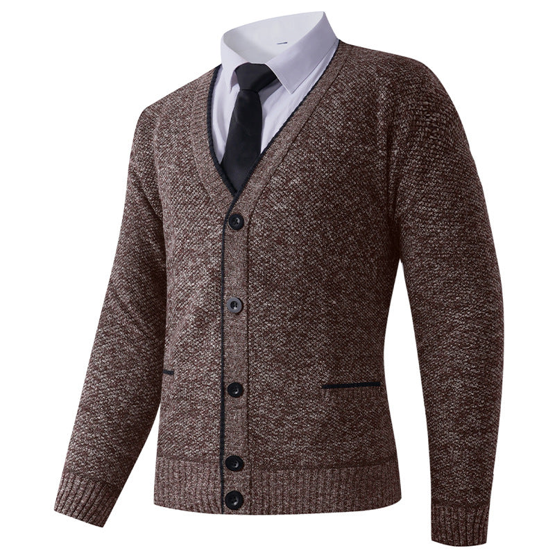 Streetwave Men's V Neck Cardigan Versatile Classic Knitwear For Office And Casual