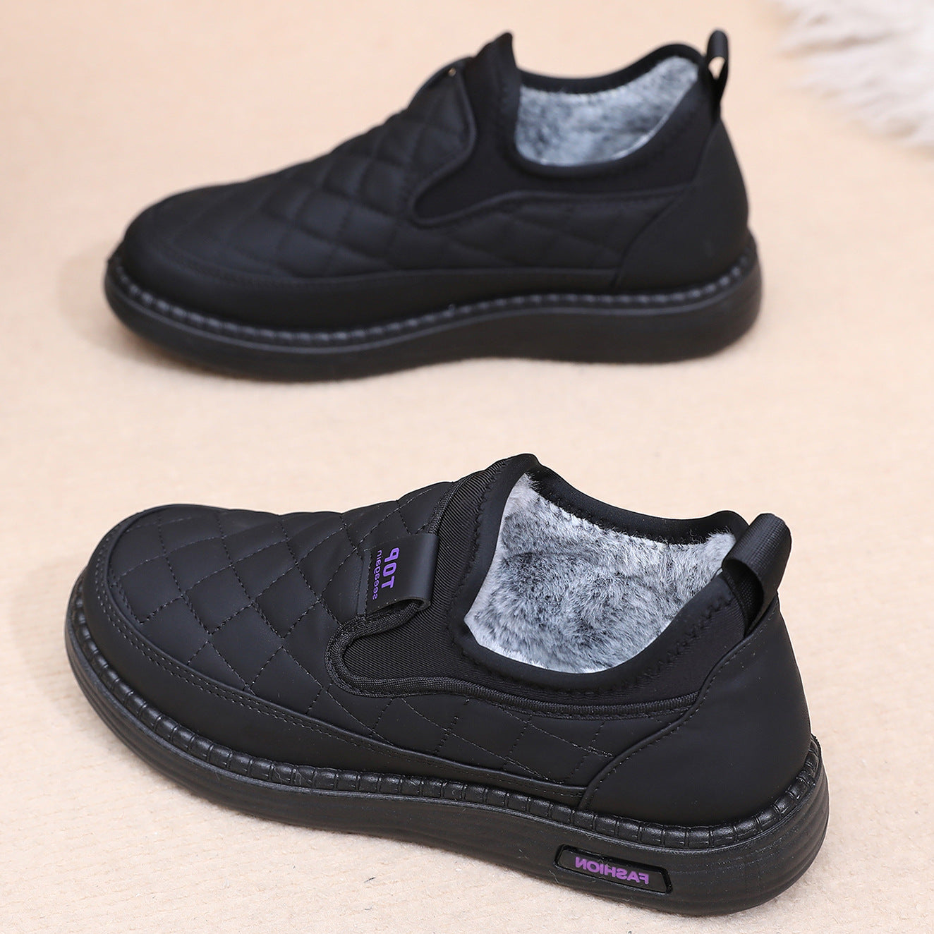 Street-Wave Women Quilted Slippers Warm Cozy Comfort With Non Slip Sole For Home