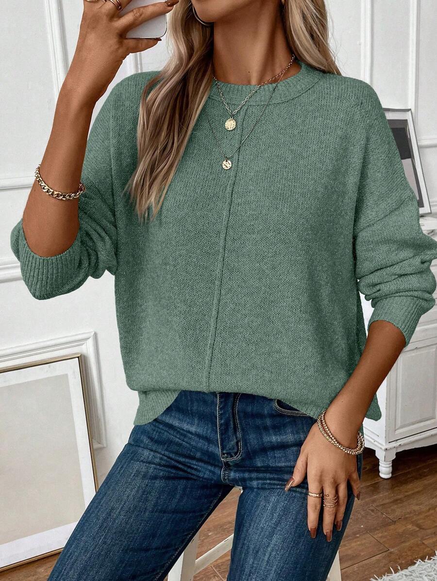 Streetwave Womens Casual Knit Sweater Relaxed Fit Warm Lightweight Comfort For Everyday Wear
