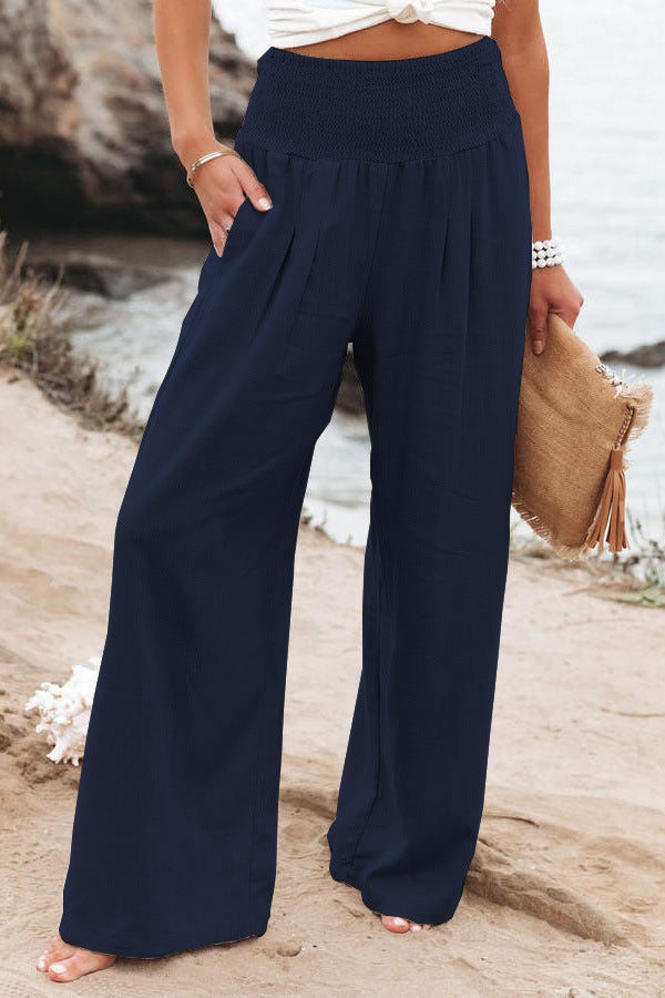 Streetwave Womens Wide Leg Linen Pants Breathable Summer Comfort For Women Everyday