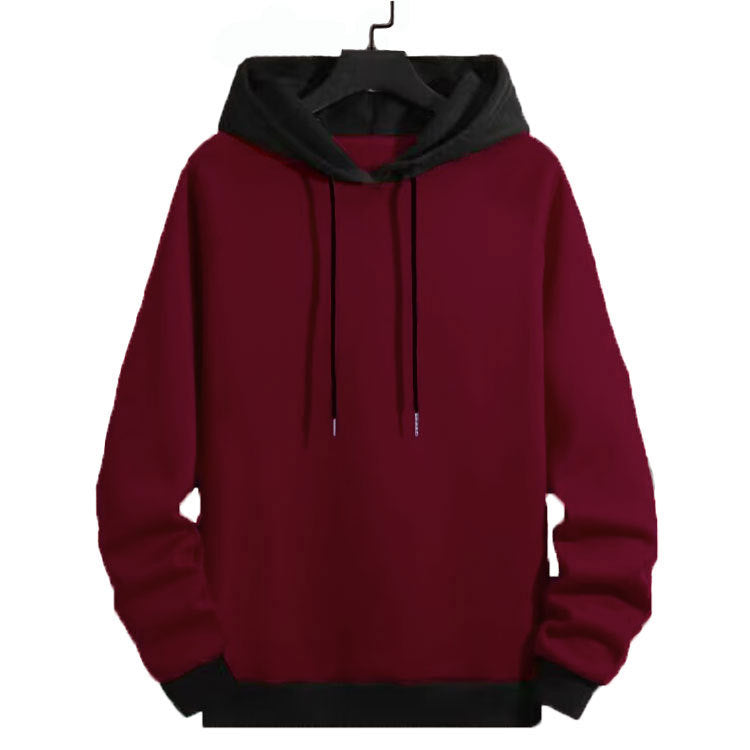 Street-Wave Men's Hoodie Pullover With Contrast Sleeves For Casual Comfort And Style