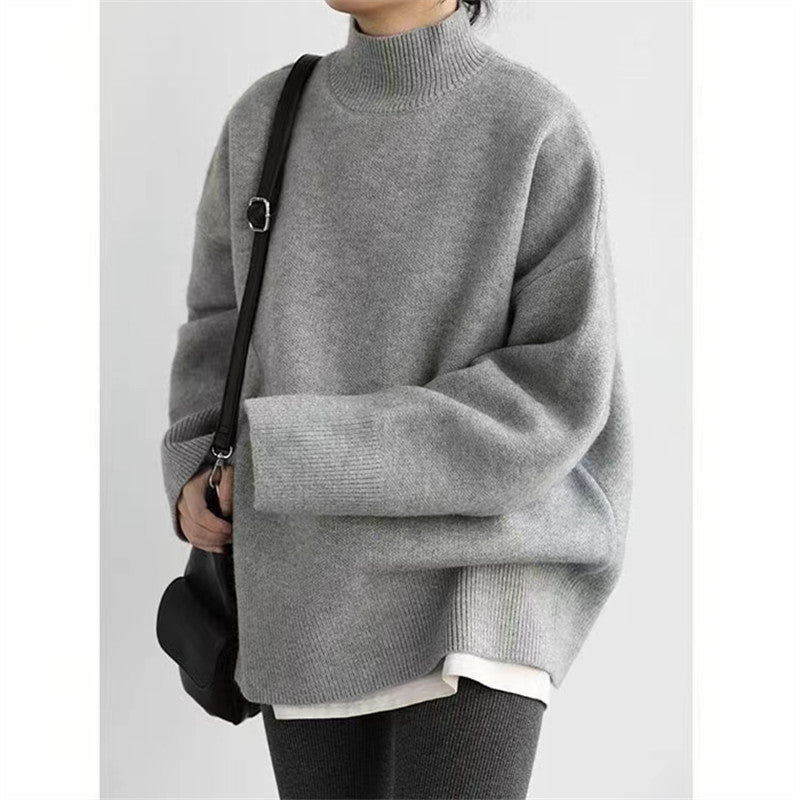 Street Wave Oversized Turtleneck Sweater For Women Luxury Knit With Cozy Warmth And Elegant Sleeves