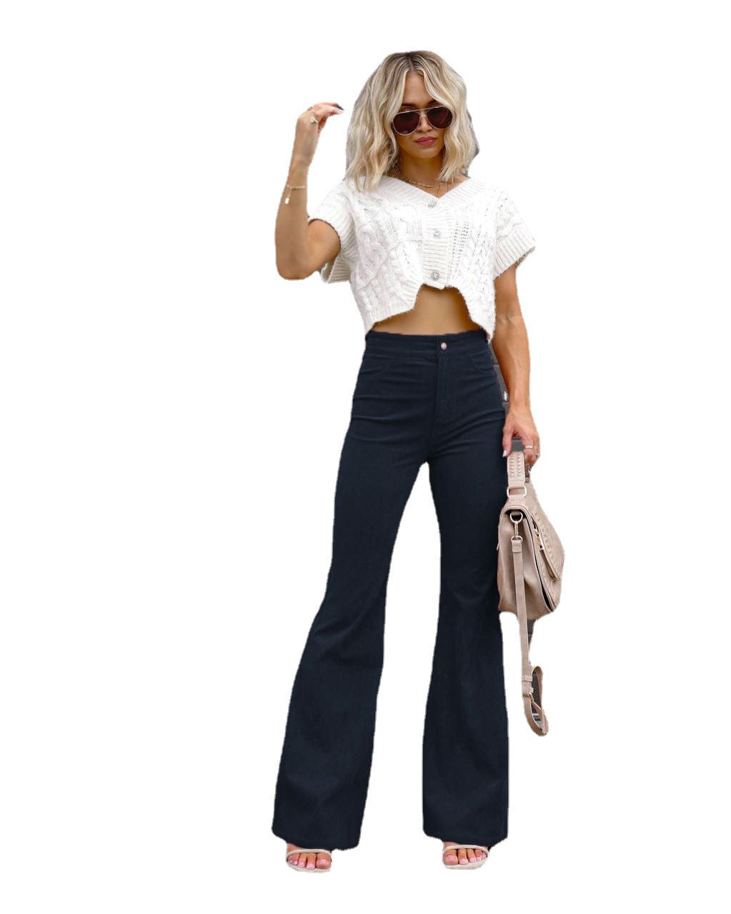 Street Wave High Waist Flared Jeans For Women Retro Chic Comfort And Flattering Fit