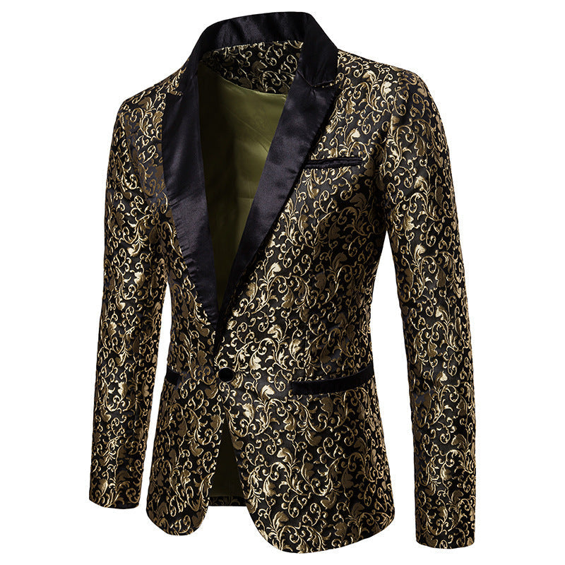 Street-Wave Velvet Blazer For Men With Artful Pattern And Luxurious Comfort For All Occasions