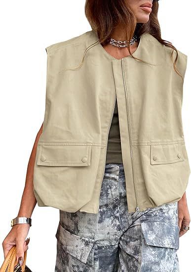 Streetwave Womens Breathable Utility Vest For Transitional Weather Versatile Chic Outerwear