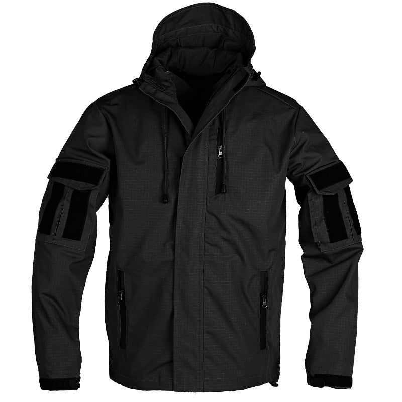 Street-Wave Men's Tactical Transition Jacket Water-Repellent All-Weather with MOLLE Pockets for Outdoor Enthusiasts