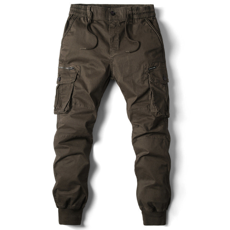Street Wave Men's Cargo Joggers With Adjustable Waist And Versatile Pockets For Everyday Wear