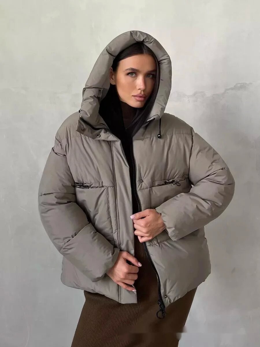 Street Wave Womens Puffer Winter Jacket With High Collar And Practical Pockets For Women Cozy Warmth