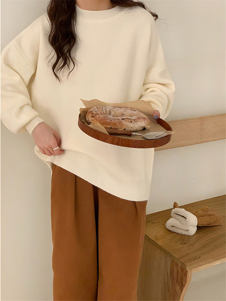 Street-Wave Women's Oversized Knit Sweater Soft Cozy Fabric For Everyday Casual Fit And Comfort