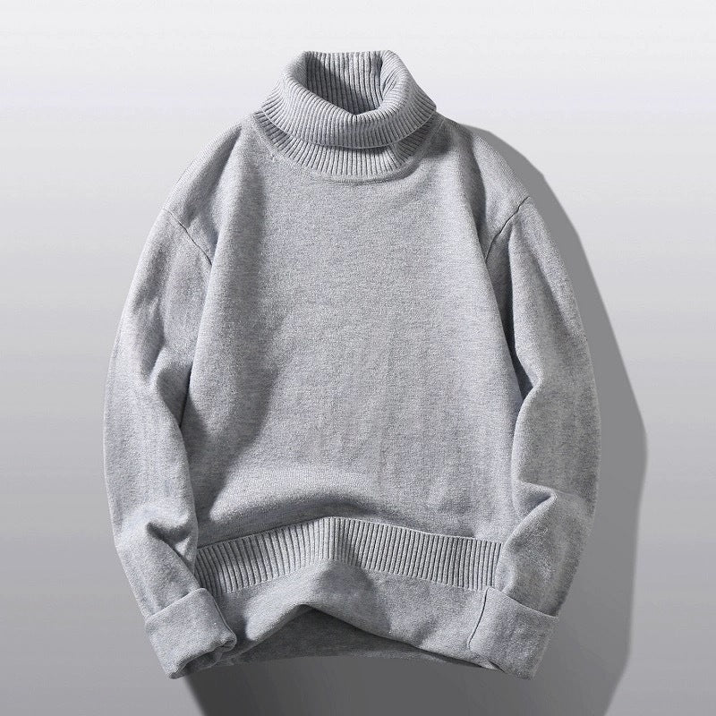 Street-wave Mens Turtleneck Sweater Comfortable Warm Cotton Blend Cozy Fit For Men