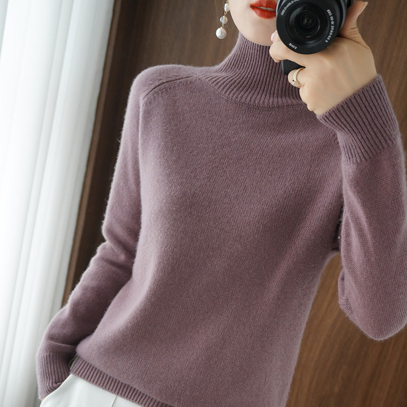 Streetwave Turtleneck Knit Sweater For Women Soft Cozy Knitwear For Effortless Elegant Style