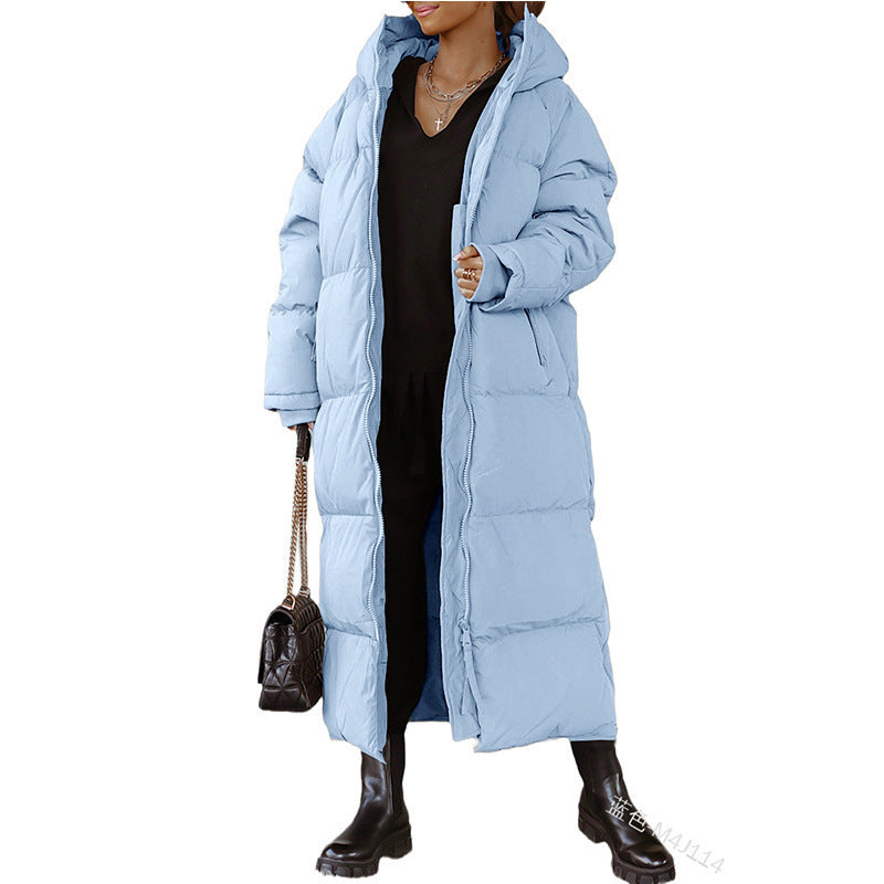 Street-wave Women's Long Puffer Coat With Hood Ultra Warm Long Line Jacket For Winter