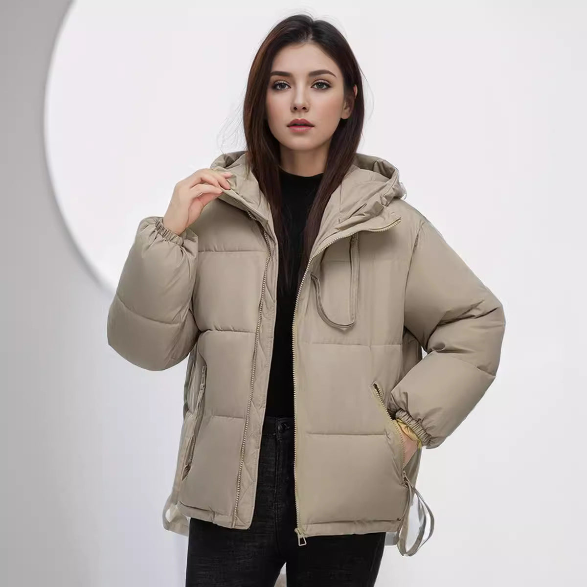 Water Repellent Womens Winter Jacket Streetwave With Adjustable Hood And Practical Pockets