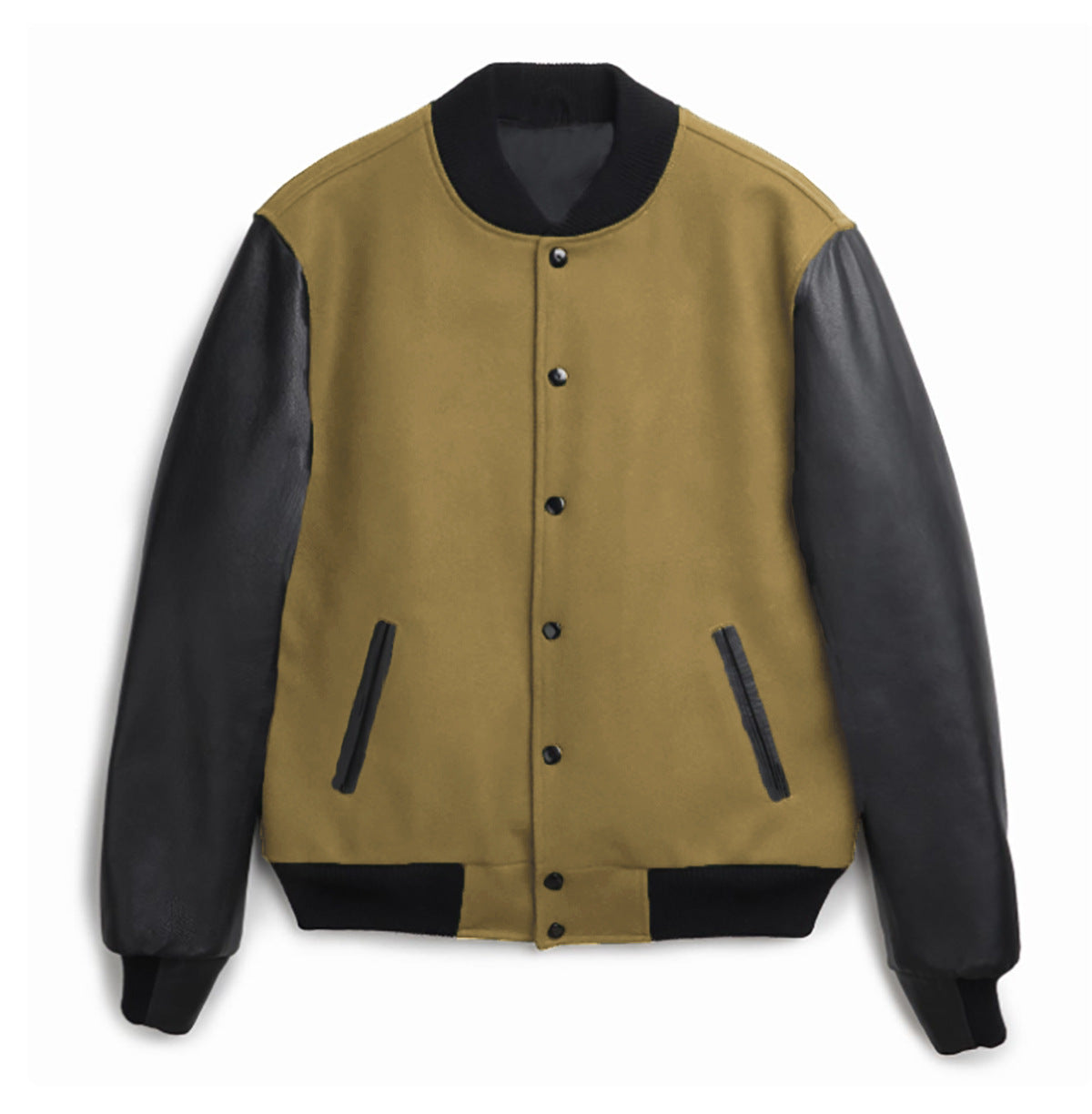 Mens Varsity Jacket With Leather Sleeves Streetwave Urban Style Premium Quality For Men