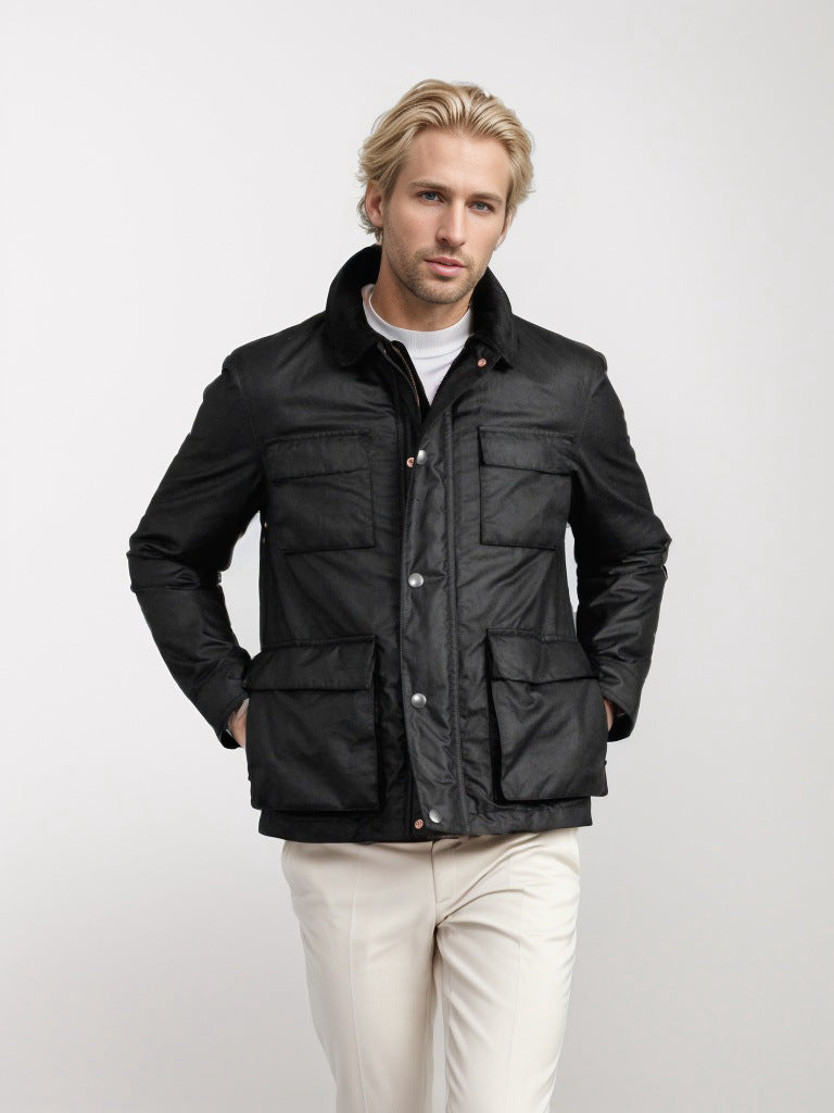 Mens Rugged Outdoor Jacket Street-wave Weatherproof Protection for Adventurous Outdoorsmen