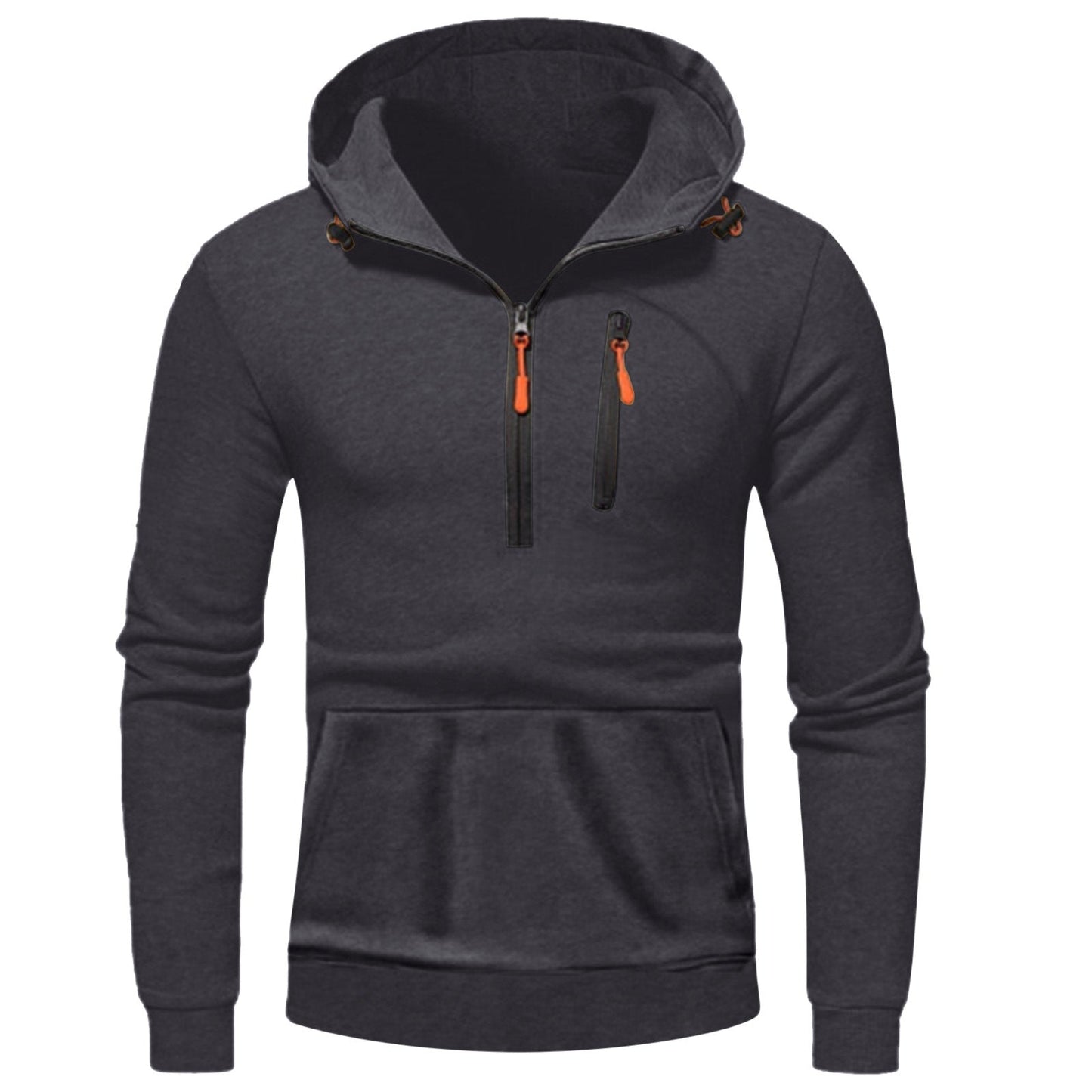 Street-Wave Half Zip Hoodie For Men Modern With Innovative Zipper For Active Comfort