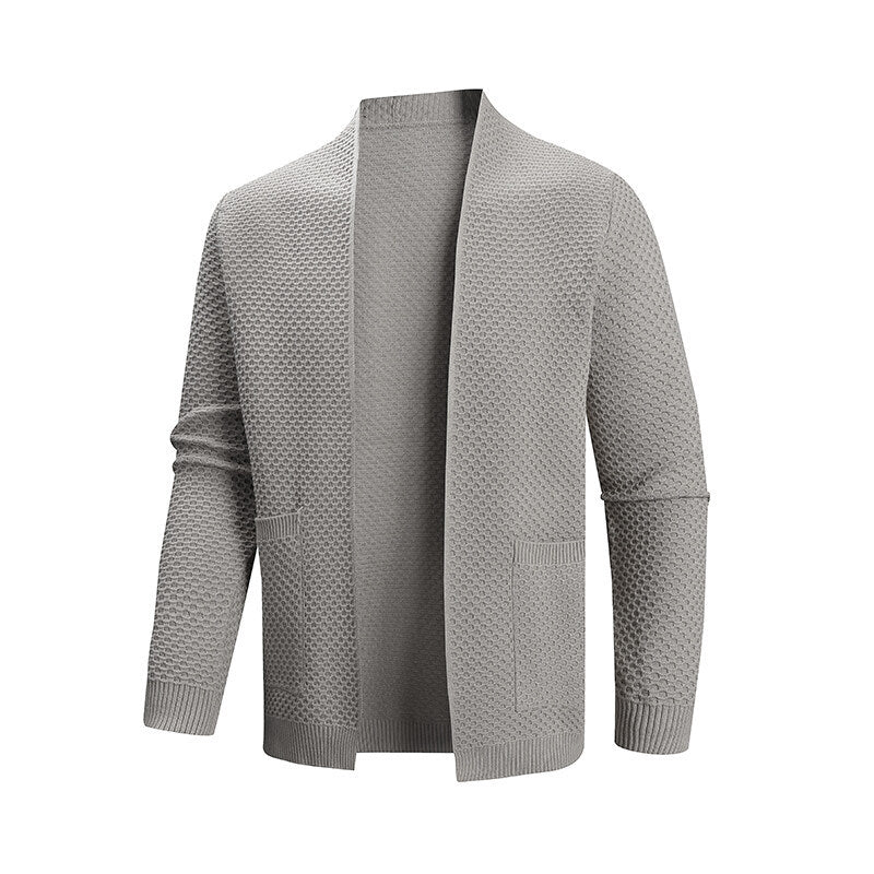 Streetwave Premium Mens Cardigan With Modern Textured Pattern And Practical Pockets For Men