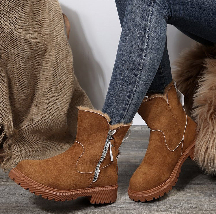Street-wave Women Winter Boots With Soft Lining And Rugged Sole - Stylish Cold Weather Footwear