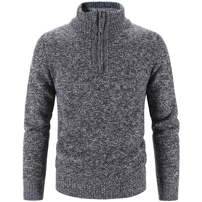 Street-Wave Mens Zip Neck Sweater With Elegant Zipper For Modern Style And Warmth