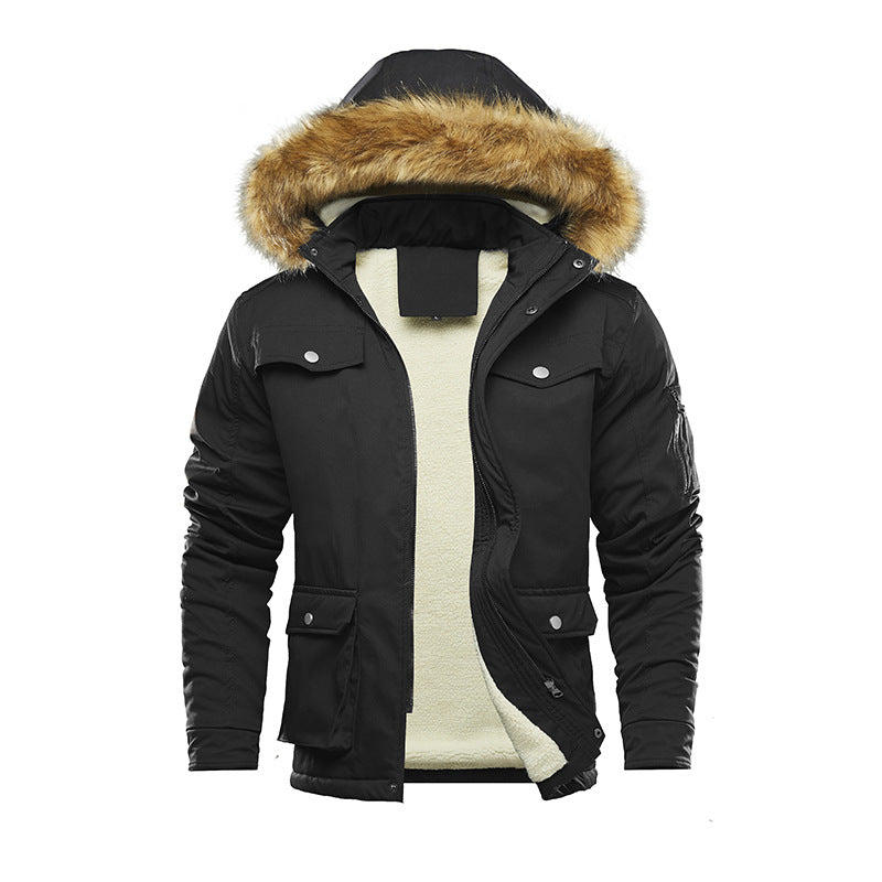 Street-Wave Mens Insulated Winter Jacket With Removable Hood And Liner For Cold Weather